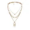 Fashion Street Style Heart Lock Halsband Chokers Multi Layer Chain Collar Halsband Kvinnor Hip Hop Jewelry Will och Sandy Gift