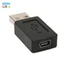 Adaptador adaptador de extensão USB 2.0 A tipo macho para mini USB 5 pinos fêmea preto para computador de mesa PC 200 pçs/lote