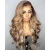 Ombre Human Hairss Parrucca con capelli colorati per bambini Parrucche per capelli umani per donne nere Parrucca con chiusura in pizzo con onde del corpo 150% Remy brasiliana