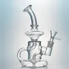 8 pouces tornade percolateur verre bong recycleur conduites d'eau 14mm joint femelle huile dab plates-formes avec quartz banger ou bol narguilés HR024