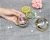 50g Gold Silber Weiß Acryl Candy Container Klare Kosmetik Flaschen Creme Jar Leere Kapsel Flasche 12 teile/los Make-Up toolspls auftrag