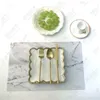 PP Mat Table Septum Värmeisolering Pads Marmor Bakgrund Dekorativ mönster Placemat Nordic Style Table Tillbehör Ny ankomst 3 8BG K2