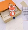 Animal Fox KeyChains mode sleutel gesp bundel Pand Pendant Bags Design Chains Key Buckle Keychain Letter Top Kwaliteit Women Bag Accessoires