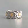 Ювелирные изделия в стиле хип-хоп, кольцо с маргариткой из серебра 925 пробы, простые регулируемые кольца на палец, японский светильник, роскошные персональные украшения, Рождественский подарок для Fema268t