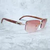 Occhiali da sole con diamanti Designer umano Luxury Carter Shades Occhiali da donna Vintage Whole Wood Ice Out Strass Entes De Sol 5F9326622