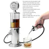 Metallo Mini Birra Dispenser Attrezzo Macchina Utensile Bere vasi per pistola singola Pompa con strato trasparente Design Stazione di gas Bar per bere vino