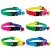 Großhandel Regenbogenhalsband mit Glöckchen für Hundekatze, verstellbare Haustier-Hundekätzchen-Welpenhalsband-Halskette für LJ201109