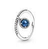 새로운 여성 반지 CZ 심장 다이아몬드 반지 여성 보석 Pandora 925 스털링 실버 결혼 반지 원래 상자로 설정