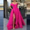Off Ramię Satin Suknie Wieczorowe Długa Seksowna Seksowna Suknia Wieczorowa Elegancka Talia Prom Dress Robe de Soiree