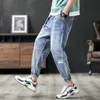 Herren-Jeans, lockere, gewaschene Hose, dreidimensionale Schneiderei, Taille, Denim, Herren-Trend, große Größe, 28–42