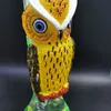 14 -дюймовая сова Стеклянная вода для бонжевых кальянов с чашами и творческими курильными трубами с женским 18 -миллиметровым соединением