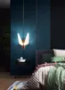 Moderne Nordic Slaapkamer LED Muurverlichting Creatieve Woonkamer Achtergrond Wandlampen Aisle Corridor Art Butterfly Lampen