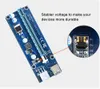 라이저 Ver 006c PCIe 라이저 6pin 16X SATA 전원 케이블 및 60cm USB 품질 케이블이있는 LED 익스프레스 카드로 BTC 광업 용