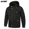 AKSR Mens Autunno Inverno Cotone Termico Capispalla Uomo Militare Giacca Con Cappuccio Maschile Plus Size Giacche Cappotto Marchio di Abbigliamento 201114