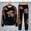 Hommes Ensemble Jogging T-shirt à manches longues Ensemble Hommes Survêtement Hauts et Pantalons Hommes Survêtements Dragon Tiger Impression Ensembles Hommes Vêtements 201201