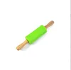 Siliconen Rolling PIN voor Pizza Cookie Bakken Non Stick Surface Houten Handvat 4 Kleuren Deeg Rollers Keuken Gereedschap BBB14399