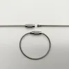 50pcs 100mm Edc Stainless Steel Wire Keychain Ring Key Keyring Circle Rope Cable Loop Outdoor Tag Screw Lock Gadget Drop2489