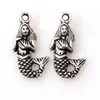 Alaşım Mermaid Charms Kolye Takı Yapımı için Bilezik Kolye DIY Aksesuarları Antik Gümüş 120 adet