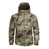 Mege Brand Camouflage Military Men Hooded Jacket, Sharkskin Softshell US Army Tactical Coat, Multicamo, Woodland, A-TACS, AT-FG 220301