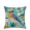 Peint à la main belle oiseau fleur motif housse de coussin jeter taie d'oreiller décoration de chambre nordique pour la maison canapé cadeau personnalisé