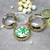 50g Gold Silber Weiß Acryl Candy Container Klare Kosmetik Flaschen Creme Jar Leere Kapsel Flasche 12 teile/los Make-Up toolspls auftrag