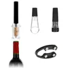 4 Pcs Suit Kitchen Tools Black Aluminum Alloy Pneumatic Type Openers Stainless Steel Bottle Opener Vacuum Wine Stopper New Arrival 17ln O2