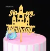 ケーキトッパーお誕生日おめでとうアクリルパーティー用品カップケーキトッパー周年記念装飾