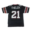 Custom Adam Thielen 21 # Jersey de football au lycée Ed Black n'importe quel numéro de nom Taille S-4xl Top Quality
