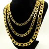 6mm Width Figaro Chain 100% Stainless Steel Necklace 18K Gold Plated Choker Retro Jewelry T and CO 18 - 36 Inches Waterproof