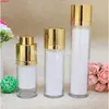 15 ml 30 ml 50 ml goud zilver roterende airless parfum pomp fles emulsion lotion geur containers vacuümflessen F20171884Good quenity