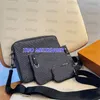 Trio mensageiro sacos m69443 monogramas lona couro 3 em 1 viagem de negócios ao ar livre pequena moeda bolsa xadrez impressão crossbody desi252d