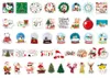 Fedex Shipping Wholesale 100pcs/pack Snow Santa Christmas Stickers For Water Bottle Car Luggage Laptop Skateboard Decal Kids Gifts