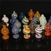 hookahs Carb Cap Colorful Glass Bubble Ball caps For Beveled edge quartz banger dab rig water bong