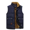 Date hiver hommes gilet manteaux épais chaud sans manches veste manteaux décontracté hommes gilet polaire armée vert gilet grande taille 7XL 201120