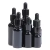 Essential Oil Glass Dropper Bottles Empty Black Cap Refillable Bottles Effective and Strong Eye Droppers