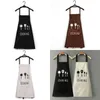 70cm Adult Kitchen Aprons 3 Color Cooking Cleaning Daidle Lace Up Pocket Letter Printing Pinafore Women Man Waterproof New Arrival 4 4lx G2