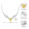 100% 925 Sterling Silver Classic Golden Snitch Pendant Chain Gold Ball Wings Necklace för Kvinnor Mode Smycken Gifts Partihandel Q0531