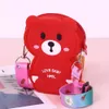 Moda del día de San Valentín Fidget Toys Kawaii Bear Monedero monedero Bolso Bolsa de las señoras Bolsas simples anti estrés para niños Toy Regalo