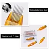 10pcs Tattoo Cartridge Needle Rl Rs M1 Rm Mix Needles For Machine Grip Agujas Cartrige Yellow Pen C qylHAH