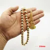 Natural Hematite Golden Tasbih Tassel Gold Prayer Pärlor 33 66 99beads Eyes Tassels Rosary Y200730