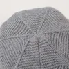 Bonnet chaud doublé en polaire de couleur unie, bonnet chaud d'hiver en tricot avec bord pour femmes, accessoires de mode, cadeau de volonté et de sable