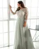 Sage Lace Plus Size Dress Dresses Sheer Bateau Neck A LINE LONG SLEVES EVENGES ORVELS LENGLE CORME