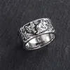 Sleeping Wolf Rings for Men's Vintage Curled Wolf Ring Personality Hibernate Animal Jewelry Rings Hip-hop Male Ring Accessori275J