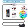 Led Strips 16.4ft 32.8ft 12V-5050 Lamp Beads RGB 44 Keys Remote Control 150LEDs 300LEDs suitable for outdoor, KTV, living room, bedroom ect.