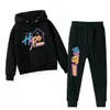 The Hype House Abbigliamento per bambini Completo caldo per ragazze Felpe invernali con cappuccio Pantaloni 2 pezzi Sets Adolescenti Ragazzi Abito normale Moda per bambini Personalizzato X097602473514