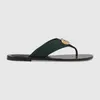 Designer vrouw top kwaliteit G Slippers mannen slipper Gear bodems Flip Flops vrouwen luxe sandalen mode causale schoenen maat 35-46 met box.077