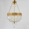 European style crystal chandelier villa aisle decoration crystal porch chandelier lighting interior design creative copper pendant lamps