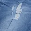 Monerffi Kadın Kot Yüksek Bel Elastik Sıska Denim Uzun Kalem Pantolon Artı Boyutu Düğmeler Kot Camisa Feminina Delik Pantolon 201029