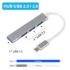 USB C Hub 3.0 Typ-C 3.1 4 Port Multi Splitter Adapter OTG för Lenovo Xiaomi PC Computer Notebook Bärbara datorer