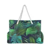 Boodschappentassen strand draagtas mode vrouwen nylon zomer grote capaciteit exotische tropische bladeren schoudertas draagtas shopping schoudertassen 220310